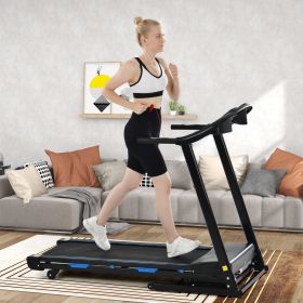 Treadmills for Home, Electric Treadmill with 15% Automatic Incline, Foldable 3.25HP Workout Running Machine Walking, Double Running Board Shock Absorp