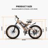 AOSTIRMOTOR 26" 1500W Electric Bike Fat Tire 48V 15AH Removable Lithium Battery for Adults S18-1500W