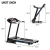 Treadmills for Home, Electric Treadmill with 15% Automatic Incline, Foldable 3.25HP Workout Running Machine Walking, Double Running Board Shock Absorp