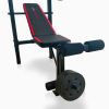 CAP Strength Adjustable Standard Combo Weight Bench with Rack and Leg Extension and 90 lb. Vinyl Weight Set