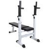 Workout Bench with Weight Rack; Barbell and Dumbbell Set 264.6 lb