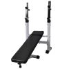 Workout Bench with Weight Rack; Barbell and Dumbbell Set 264.6 lb