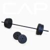 CAP Strength Adjustable Standard Combo Weight Bench with Rack and Leg Extension and 90 lb. Vinyl Weight Set