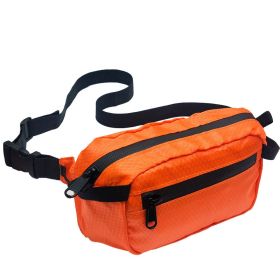 Mountaineering Outdoor Thermal Waist Bag Sports Crossbody Folding Bag Multifunctional Large-capacity (Option: Orange-27 Ã— 12CM)