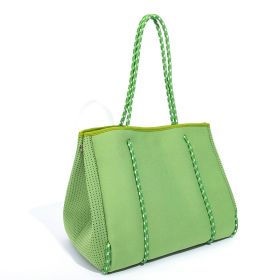 Gas Perforated Neoprene Beach Buns And Mother Bag (Color: Green)