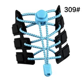 Color Elastic Band Shoelace For Lazy People (Option: 309 Lake Blue-120cm)