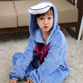 Pajamas Flannel Cartoon One-piece Pajama In Stock Animal Starry Sky Tianma Couple Homewear (Option: Donkey-L)