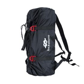 Outdoor Climbing Rock Climbing Double Shoulder Rope Bag (Color: Black)