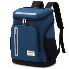 Outdoor Picnic Bag Ice Pack Aluminum Foil Fresh-keeping Bag (Color: Blue)