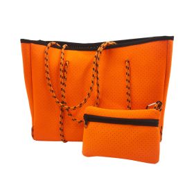 Gas Perforated Neoprene Beach Buns And Mother Bag (Color: Orange)