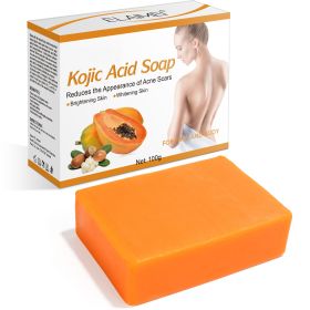 Papaya Kojic Acid Soap Deep Cleansing Softening Cuticle Fading Melanin Acne Brightening Skin Color (Option: 100g)