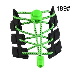 Color Elastic Band Shoelace For Lazy People (Option: 189 Fluorescent Green-120cm)