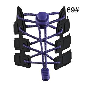 Color Elastic Band Shoelace For Lazy People (Option: 69 Purple-120cm)