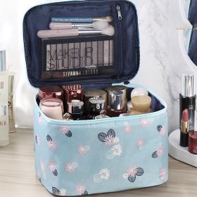 Online Influencer Cute Large Capacity Portable And Versatile Large Small Size Toiletries Bag (Option: Blue Chrysanthemum)