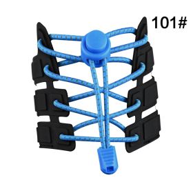 Color Elastic Band Shoelace For Lazy People (Option: 101 Lake Blue-120cm)