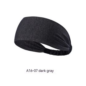 Quick-drying Antiperspirant Yoga Hair Band For Women (Option: Dark Gray)