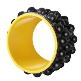 DFloating Point Yoga Wheel Back Yoga Equipment (Option: Outer Black Inside Yellow)