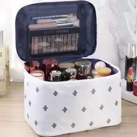 Online Influencer Cute Large Capacity Portable And Versatile Large Small Size Toiletries Bag (Option: White Cactus)