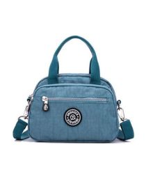 Mulit-Zipper Wateproof Crossbody Bag (Color: Blue)