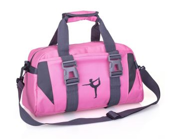 Yoga Mat Backpack Gym Bag Custom Logo Men And Women Travel Bag (Option: Pink large)