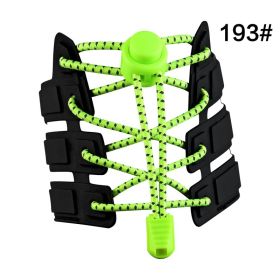 Color Elastic Band Shoelace For Lazy People (Option: 193 Fluorescent Yellow-120cm)