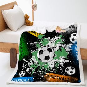 Basketball Sports Lambswool Crystal Velvet Double Layer Cover Blanket (Option: DAY09-150x120cm)