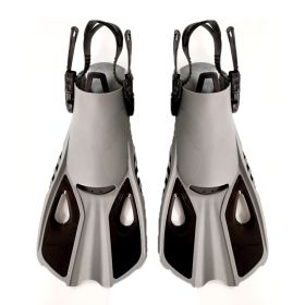 Snorkeling Fins Adjustable Diving Flippers Snorkeling Equipment (Option: Gray-StoM)