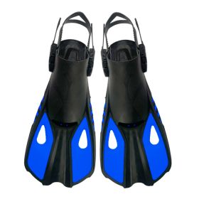 Snorkeling Fins Adjustable Diving Flippers Snorkeling Equipment (Option: Blue-XS)