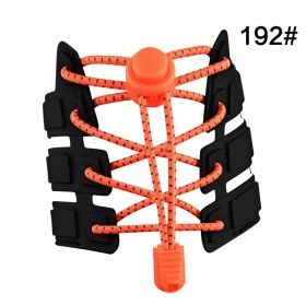 Color Elastic Band Shoelace For Lazy People (Option: 192 Fluorescent Orange-120cm)