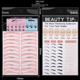 Eyebrow Stickers Eyebrow Stencil Lazy Eyebrow Stencil Eyebrow Artifact Makeup Tools In Stock (Option: With Backer Card)