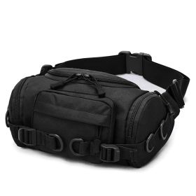 Tactical Waist Bag Water Resistant Multi-Purpose EDC Waist Pack (Color: Black)