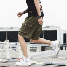 Summer Men's Shorts Japanese Style Workwear Cropped Pants Trendy Casual (Option: M-Army Green)