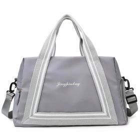 Student Portable Lightweight Storage Bag Waterproof Luggage Bag (Color: Grey)