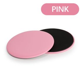 1pair Portable Fitness Exercise Sliding Disc; Abdominal Muscle Training Yoga Fitness Equipment (Color: Pink)