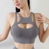 New Sexy Women's Sports Bra Top Women Tight Elastic Gym Sport Yoga Bras Bralette Crop Top Chest Pad Removable 13 Colors