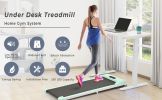 2 in 1 Under Desk Electric Treadmill 2.5HP;  with Bluetooth APP and speaker;  Remote Control;  Display;  Walking Jogging Running Machine Fitness Equip