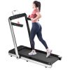 Folding Treadmill, Installation-Free Under Desk Electric Treadmill 2.5HP, with Bluetooth APP and speaker, Remote Control, Display, Walking Jogging Run