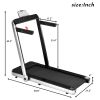 Folding Treadmill, Installation-Free Under Desk Electric Treadmill 2.5HP, with Bluetooth APP and speaker, Remote Control, Display, Walking Jogging Run