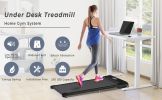 2 in 1 Under Desk Electric Treadmill 2.5HP;  with Bluetooth APP and speaker;  Remote Control;  Display;  Walking Jogging Running Machine Fitness Equip