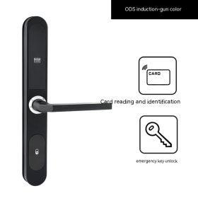 Fingerprint Lock Password Lock Credit Card Sensing Electronic Lock (Option: Black Long Handle Sensor)