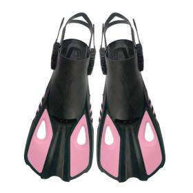 Snorkeling Fins Adjustable Diving Flippers Snorkeling Equipment (Option: Pink-LtoXL)